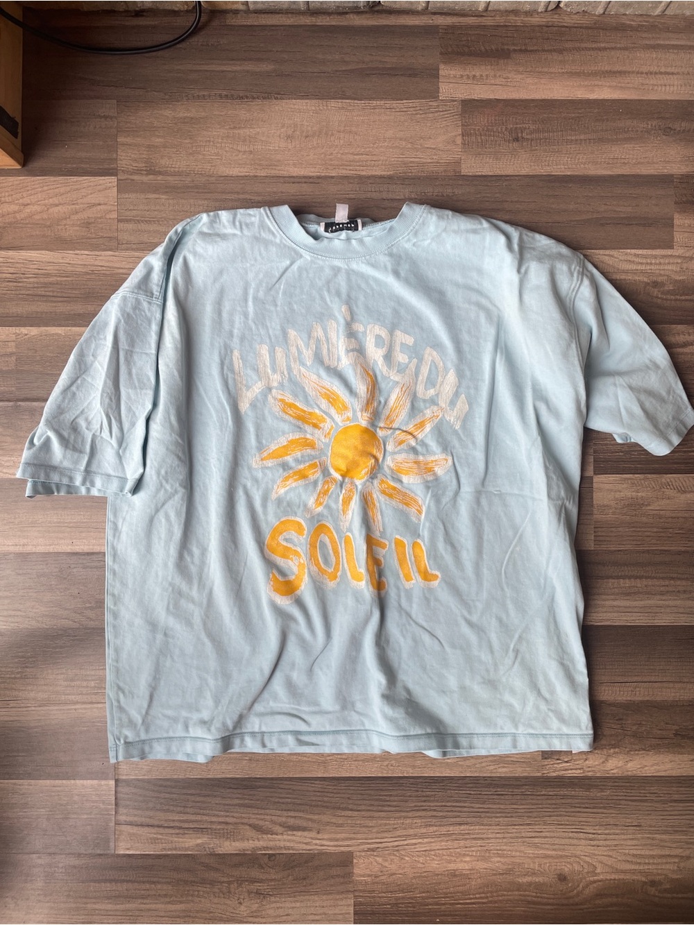 Topshop Oversized Graphic Crewneck T-Shirt